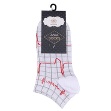 Sliced Peach Fashion Nurse Sock, White - Nurse