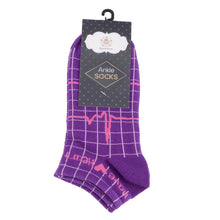 Sliced Peach Fashion Nurse Sock, Purple - Have Heart