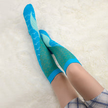 Sliced Peach Compression Sock, Mermaid Tail (Wish I Could Be)